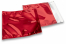 Rood gekleurde metallic folie enveloppen - 165 x 165 mm | Enveloppenland.be