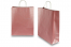 Papieren draagtassen gedraaide handgreep - metallic roze, 320 x 120 x 410 mm, 100 gr | Enveloppenland.be