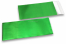Groen gekleurde mat metallic folie enveloppen - 110 x 220 mm | Enveloppenland.be