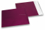 Bordeaux gekleurde mat metallic folie enveloppen - 165 x 165 mm | Enveloppenland.be