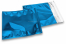 Blauw gekleurde metallic folie enveloppen - 220 x 220 mm | Enveloppenland.be