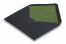 Gevoerde enveloppen zwart - groen gevoerd | Enveloppenland.be
