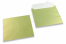 Lime groen gekleurde enveloppen parelmoer - 155 x 155 mm | Enveloppenland.be
