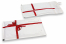 Luchtkussen enveloppen geschenkverpakking - Wit met strik | Enveloppenland.be