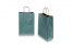 Papieren draagtassen gedraaide handgreep - metallic petrol, 220 x 100 x 310 mm, 90 gr | Enveloppenland.be
