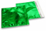 Groen holografisch folie enveloppen gekleurd metallic - 220 x 220 mm | Enveloppenland.be