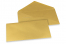 Wenskaart enveloppen gekleurd - goud metallic, 110 x 220 mm | Enveloppenland.be