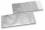Zilver gekleurde mat metallic folie enveloppen - 110 x 220 mm | Enveloppenland.be