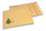 Bruine kerst luchtkussen enveloppen - Kerstboom groen | Enveloppenland.be