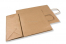 Papieren draagtassen gedraaide handgreep - bruin, 320 x 140 x 420 mm, 100 gr | Enveloppenland.be