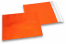 Oranje gekleurde mat metallic folie enveloppen - 165 x 165 mm | Enveloppenland.be