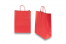 Papieren draagtassen gedraaide handgreep - felrood, 260 x 120 x 350 mm, 90 gr | Enveloppenland.be