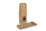Blokbodemzakjes papier bruin - 105 x 65 x 298 mm met venster, 500 ml | Enveloppenland.be