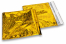 Goud holografisch folie enveloppen gekleurd metallic - 165 x 165 mm | Enveloppenland.be
