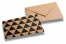 Decoratieve kraft enveloppen - driehoeken | Enveloppenland.be