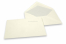 Enveloppen handgeschept papier - gegomde puntklep, met grijze binnenvoering | Enveloppenland.be