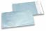 IJsblauw gekleurde mat metallic folie enveloppen - 114 x 162 mm | Enveloppenland.be