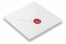 Lakzegels - Roos op envelop | Enveloppenland.be