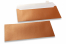 Koper gekleurde enveloppen parelmoer - 110 x 220 mm | Enveloppenland.be