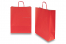 Papieren draagtassen gedraaide handgreep - felrood, 320 x 120 x 410 mm, 100 gr | Enveloppenland.be