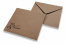 Trouwkaart enveloppen - Bruin + m. & mme. | Enveloppenland.be