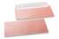 Babyroze gekleurde enveloppen parelmoer - 110 x 220 mm | Enveloppenland.be
