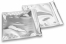 Zilver gekleurde metallic folie enveloppen - 165 x 165 mm | Enveloppenland.be