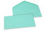 Wenskaart enveloppen gekleurd - turquoise, 110 x 220 mm | Enveloppenland.be