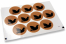 Sluitzegels doop - bruin met zwarte duif | Enveloppenland.be