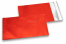 Rood gekleurde mat metallic folie enveloppen - 114 x 162 mm | Enveloppenland.be