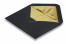 Gevoerde enveloppen zwart - goud gevoerd | Enveloppenland.be