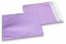 Lila gekleurde mat metallic folie enveloppen - 165 x 165 mm | Enveloppenland.be