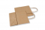 Papieren draagtassen gedraaide handgreep - bruin, 190 x 80 x 210 mm, 80 gr | Enveloppenland.be