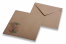 Trouwkaart enveloppen - Bruin + save the date roze | Enveloppenland.be