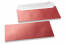 Rood gekleurde enveloppen parelmoer - 110 x 220 mm | Enveloppenland.be