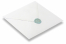Lakzegels - Franse lelie lichtblauw op envelop | Enveloppenland.be