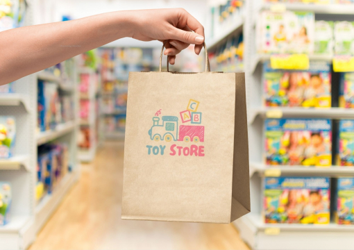 Papieren draagtassen gedraaide handgreep | Enveloppenland.be