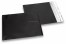 Zwart gekleurde mat metallic folie enveloppen - 165 x 165 mm | Enveloppenland.be