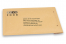 Bruine luchtkussen enveloppen (80 grs.) - voorbeeld met logo op de voorzijde | Enveloppenland.be