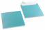Babyblauw gekleurde enveloppen parelmoer - 170 x 170 mm | Enveloppenland.be