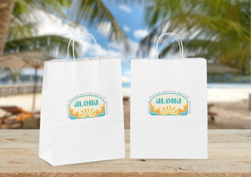 Papieren draagtassen gedraaide handgreep | Enveloppenland.be