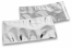 Zilver gekleurde metallic folie enveloppen - 114 x 229 mm | Enveloppenland.be