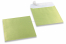 Lime groen gekleurde enveloppen parelmoer - 170 x 170 mm | Enveloppenland.be