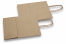 Papieren draagtassen gedraaide handgreep - bruin gestreept, 180 x 80 x 220 mm, 90 gr | Enveloppenland.be
