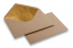 Gevoerde enveloppen kraft - 114 x 162 mm (C 6) Goud | Enveloppenland.be