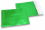 Groen gekleurde mat metallic folie enveloppen - 165 x 165 mm | Enveloppenland.be