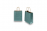 Papieren draagtassen gedraaide handgreep - metallic petrol, 180 x 80 x 220 mm, 90 gr | Enveloppenland.be