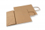 Papieren draagtassen gedraaide handgreep - bruin, 240 x 110 x 310 mm, 100 gr | Enveloppenland.be