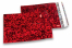 Rood holografisch folie enveloppen gekleurd metallic - 114 x 162 mm | Enveloppenland.be