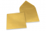 Wenskaart enveloppen gekleurd - goud metallic, 155 x 155 mm | Enveloppenland.be